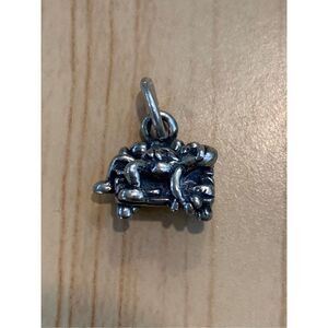 .925 Couch Potato Sterling Silver Jewelry Charm
